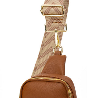 The Harlow | Sling Bag with Chevron Strap | 3 Colors
