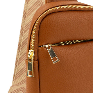 The Harlow | Sling Bag with Chevron Strap | 3 Colors