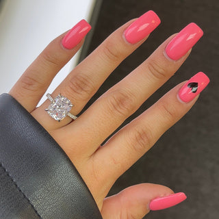 6.0ct Cuhsion Cut Moissanite Lab Diamond Accented Engagement Ring Ring Deluxe Fine Jewelry