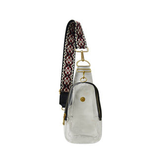 The James | Clear with Black Trim Sling Bag - Pick Your Strap