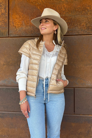 The St Ives | Down Vest | Camel - By Baano