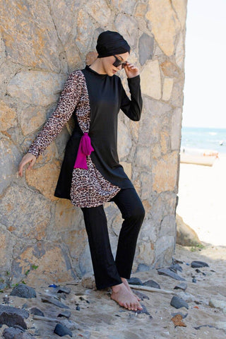 Lycra Black Burkini Modest Swimwear M2104 - By Baano
