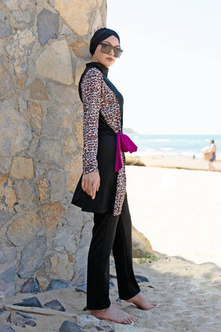 Lycra Black Burkini Modest Swimwear M2104 - By Baano