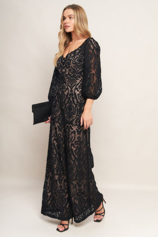 TREASURE TROVE WOVEN LACE JUMPSUIT - By Baano