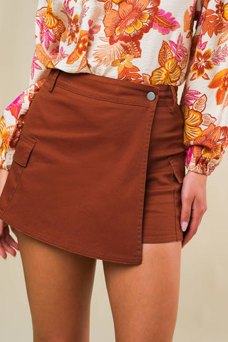 THE WAY OUT TWILL SKORT - By Baano