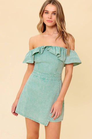 YOURS TO KEEP NAVY WOVEN ROMPER - By Baano