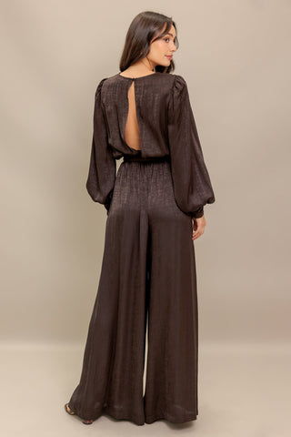 ESPRESSO WHISPER WOVEN JUMPSUIT - By Baano