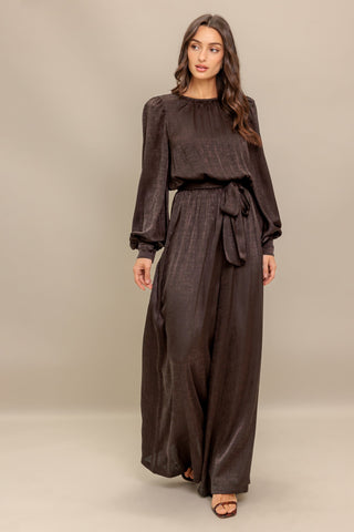 ESPRESSO WHISPER WOVEN JUMPSUIT - By Baano