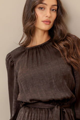 ESPRESSO WHISPER WOVEN JUMPSUIT - By Baano