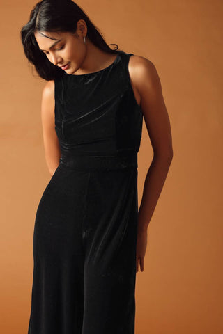 FINAL TOUCHES VELVET JUMPSUIT - By Baano