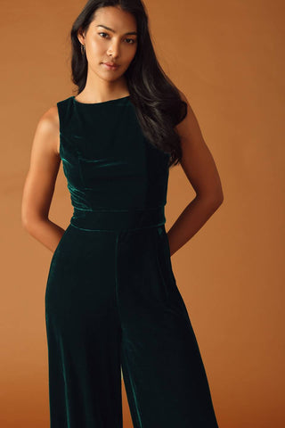 FINAL TOUCHES VELVET JUMPSUIT - By Baano