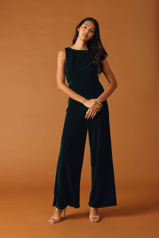 FINAL TOUCHES VELVET JUMPSUIT - By Baano