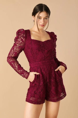 DAYS GO BY LACE WOVEN ROMPER - By Baano