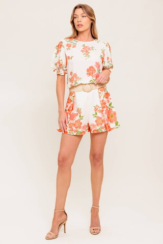 LOVELY DAYS IVORY WOVEN SHORT - By Baano