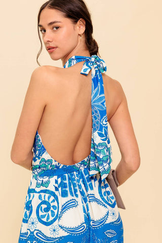 CROSS YOUR MIND WOVEN JUMPSUIT - By Baano