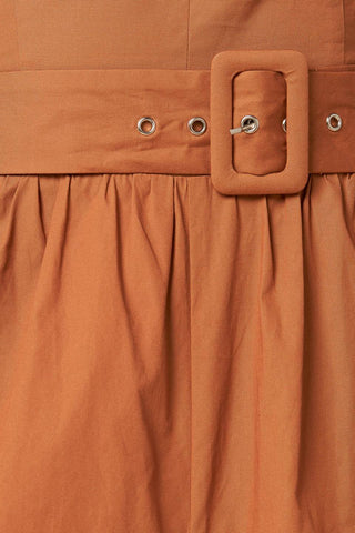 ELEVATED ICON BROWN WOVEN JUMPSUIT - By Baano