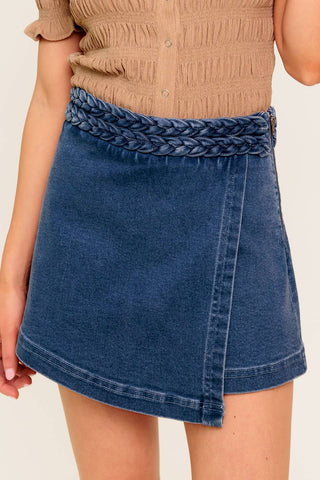 FRENCH MOSS DENIM SKORT - By Baano
