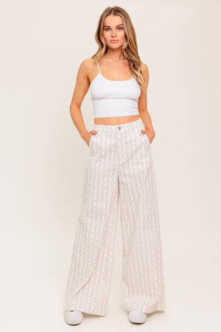 CITRUS FLOW IVORY WOVEN PANTS - By Baano
