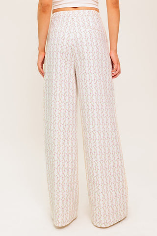 CITRUS FLOW IVORY WOVEN PANTS - By Baano
