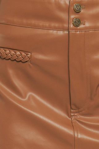 STREET CHIC ESSENTIAL FAUX LEATHER SKORT - By Baano