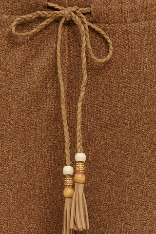 FLARE TOUCH SOLID KNIT PANTS - By Baano