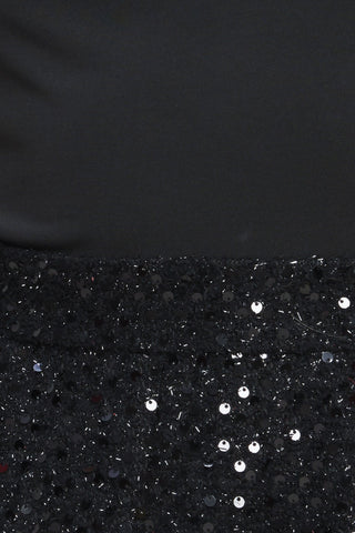 TWINKLE CHIC BLACK TOP AND SEQUIN SHORT ROMPER - By Baano