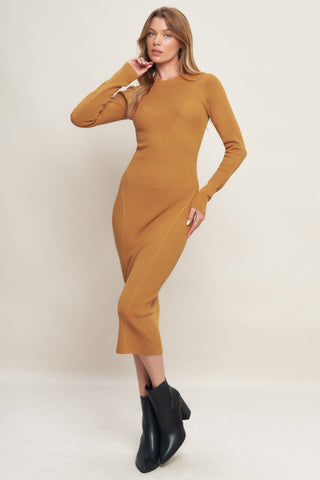 BE WITH YOU SWEATER MIDI DRESS