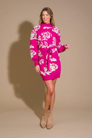 HEART ON DISPLAY SWEATER MINI DRESS - By Baano