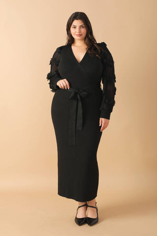 PERFECT BALANCE  SWEATER MIDI DRESS - By Baano