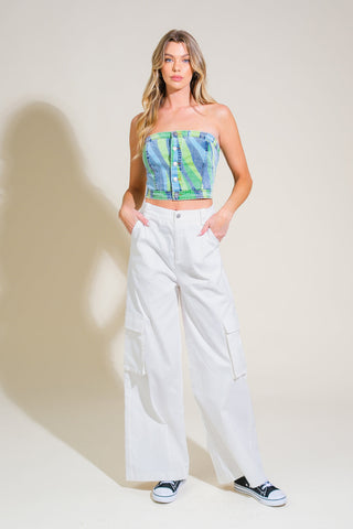 NAVIGATING LIFE DENIM TOP - By Baano