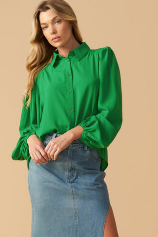 COMFORTABLE CHARM WOVEN TOP - By Baano