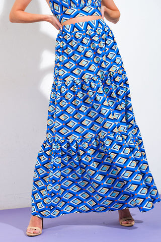 SUMMER JOURNEY WOVEN TOP AND SKIRT SET - By Baano