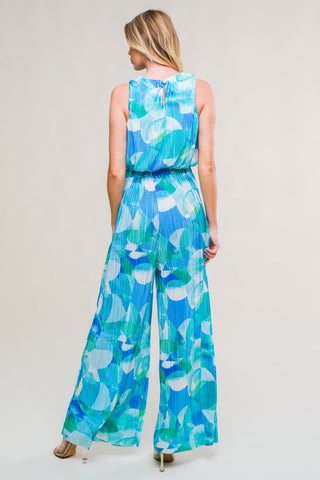 MARITIME MUSE WOVEN PLISSE TOP AND PANT SET - By Baano