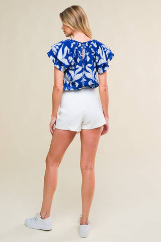 INTO THE SKY WOVEN TOP - By Baano