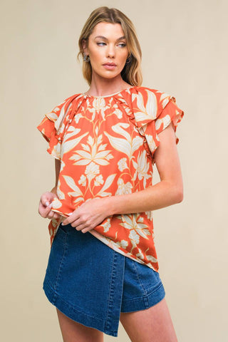 INTO THE SKY WOVEN TOP - By Baano