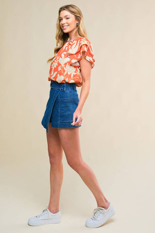 INTO THE SKY WOVEN TOP - By Baano