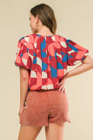 GONE IN A BLINK WOVEN TOP - By Baano