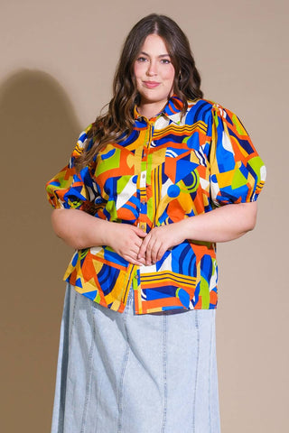 HEART ON DISPLAY WOVEN TOP - By Baano