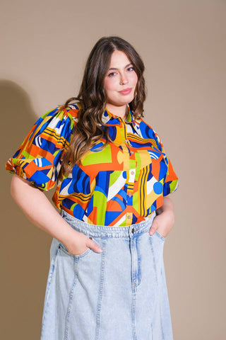 HEART ON DISPLAY WOVEN TOP - By Baano