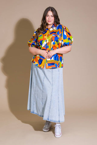 HEART ON DISPLAY WOVEN TOP - By Baano