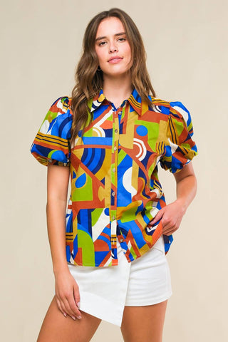 HEART ON DISPLAY WOVEN TOP - By Baano