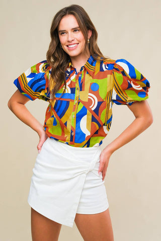 HEART ON DISPLAY WOVEN TOP - By Baano