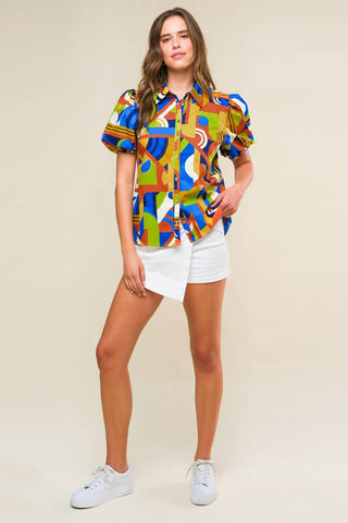 HEART ON DISPLAY WOVEN TOP - By Baano