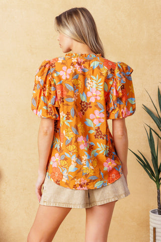 TOTAL FRILL WOVEN TOP - By Baano