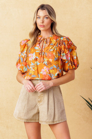 TOTAL FRILL WOVEN TOP - By Baano