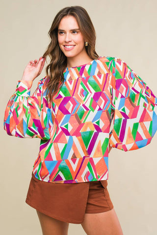 THAT'S THAT BRIGHT WOVEN TOP - By Baano