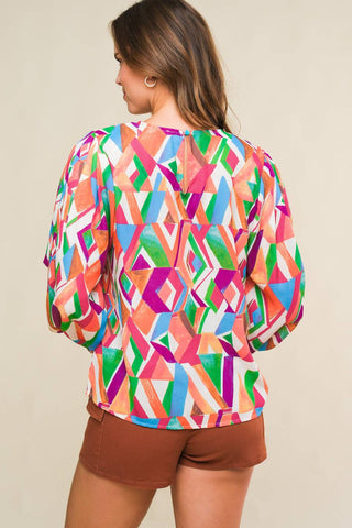 THAT'S THAT BRIGHT WOVEN TOP - By Baano