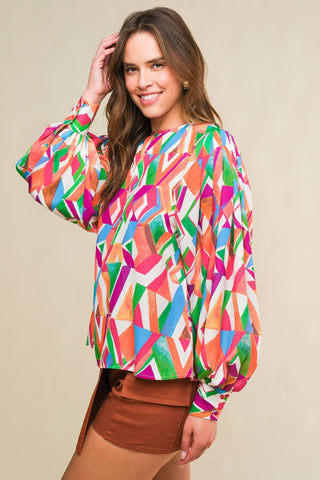 THAT'S THAT BRIGHT WOVEN TOP - By Baano
