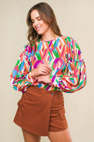 THAT'S THAT BRIGHT WOVEN TOP - By Baano