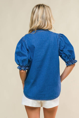 CLOSER TO YOU DENIM TOP - By Baano